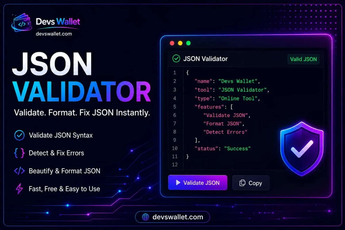 JSON Validator Online - Validate and Format JSON Easily