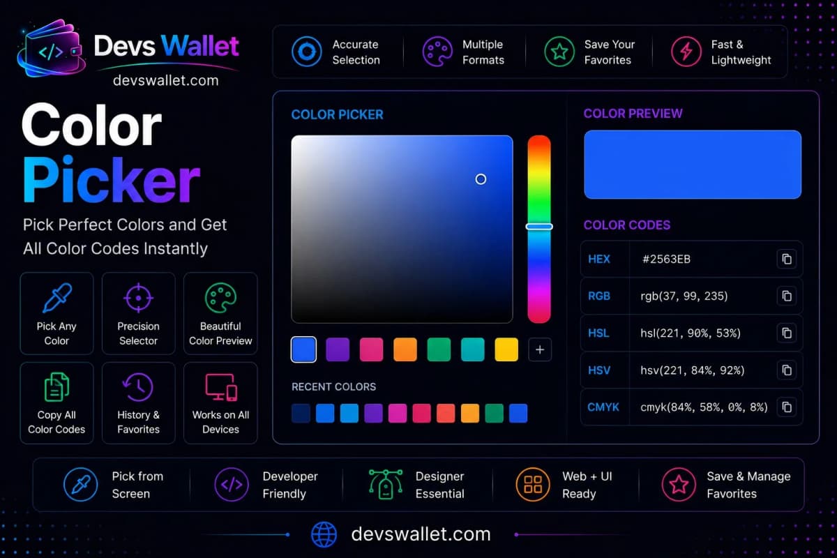 Color Picker guide and tutorial on Devs Wallet