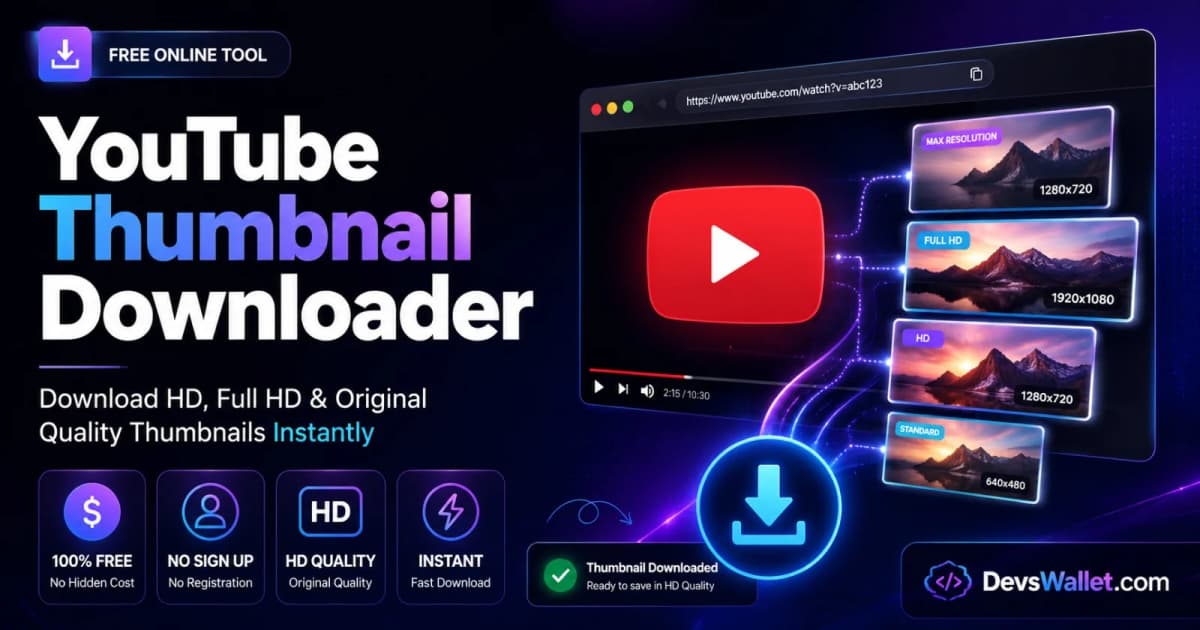 YouTube Thumbnail Downloader HD thumbnail download tool